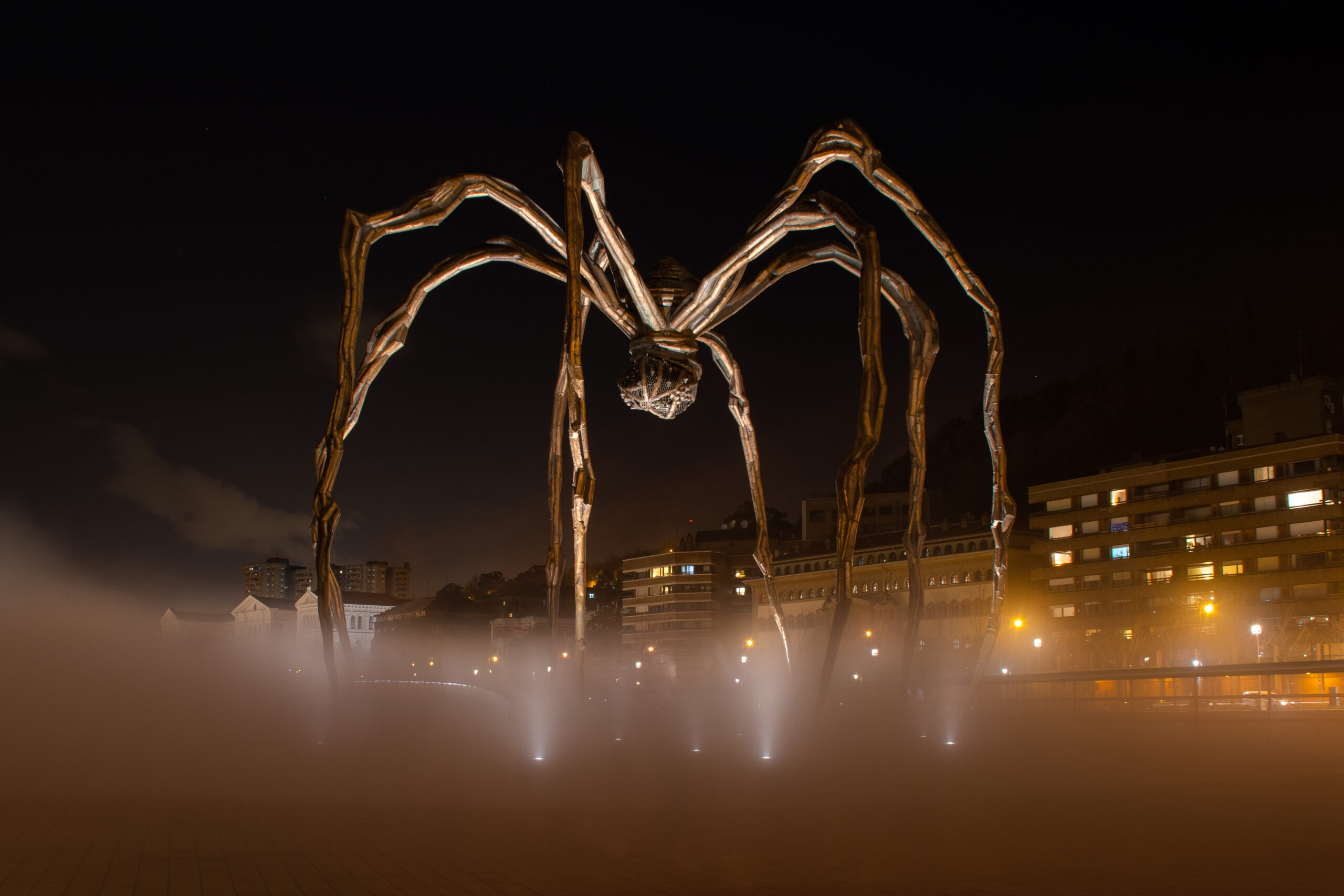 Long Exposure photo of Maman Bilbao