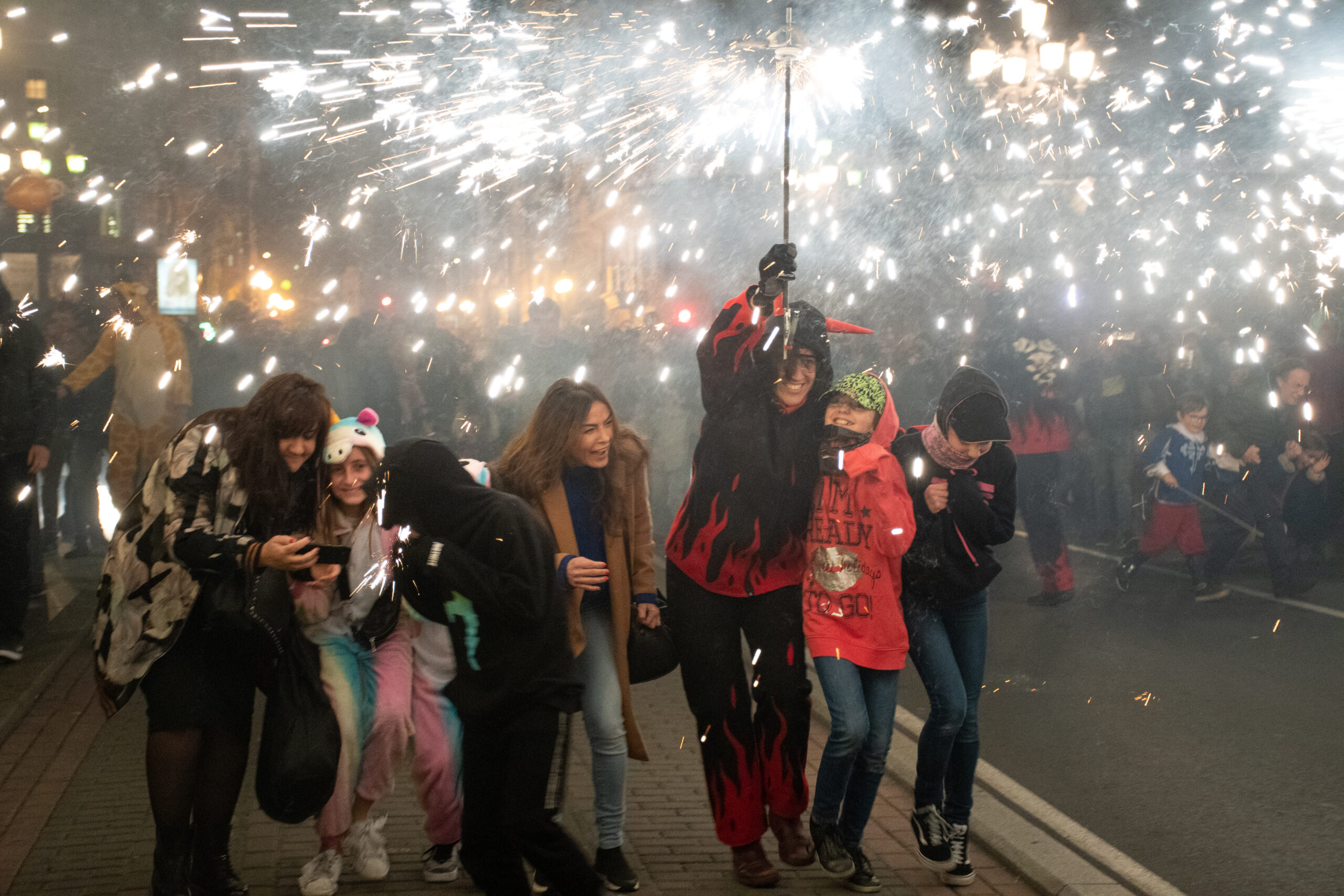 Fireworks in Carnival Bilbao